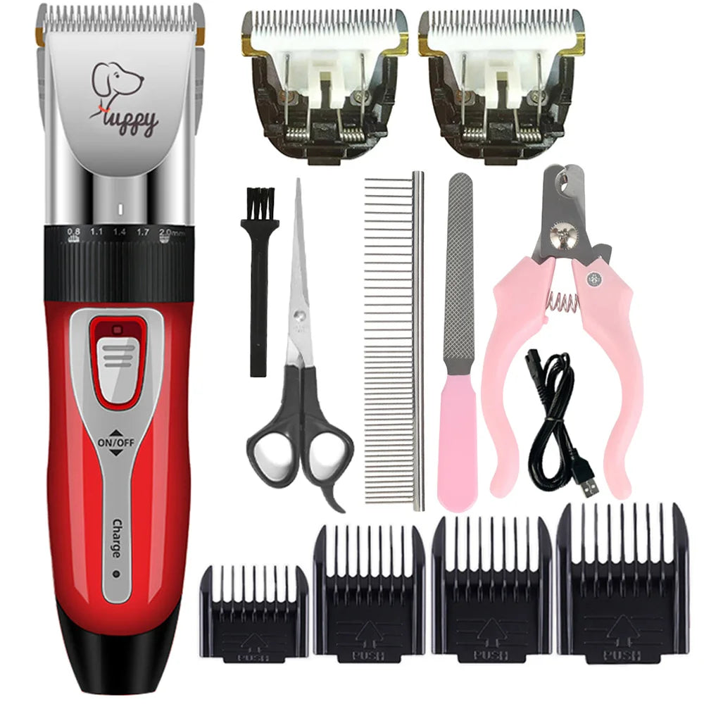 Professional Cordless Pet Clipper Kit | Dog, Cat & Rabbit Hair Trimmer Set