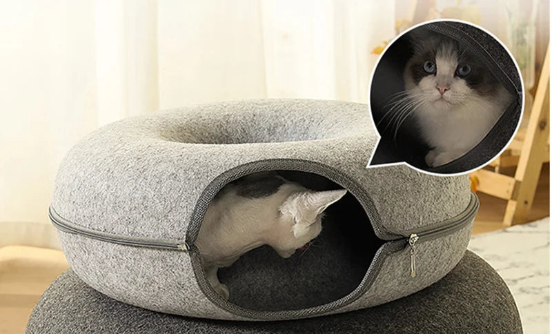 Donut Cat Bed for 2 Cats