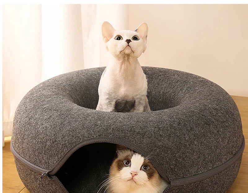Donut Cat Bed for 2 Cats