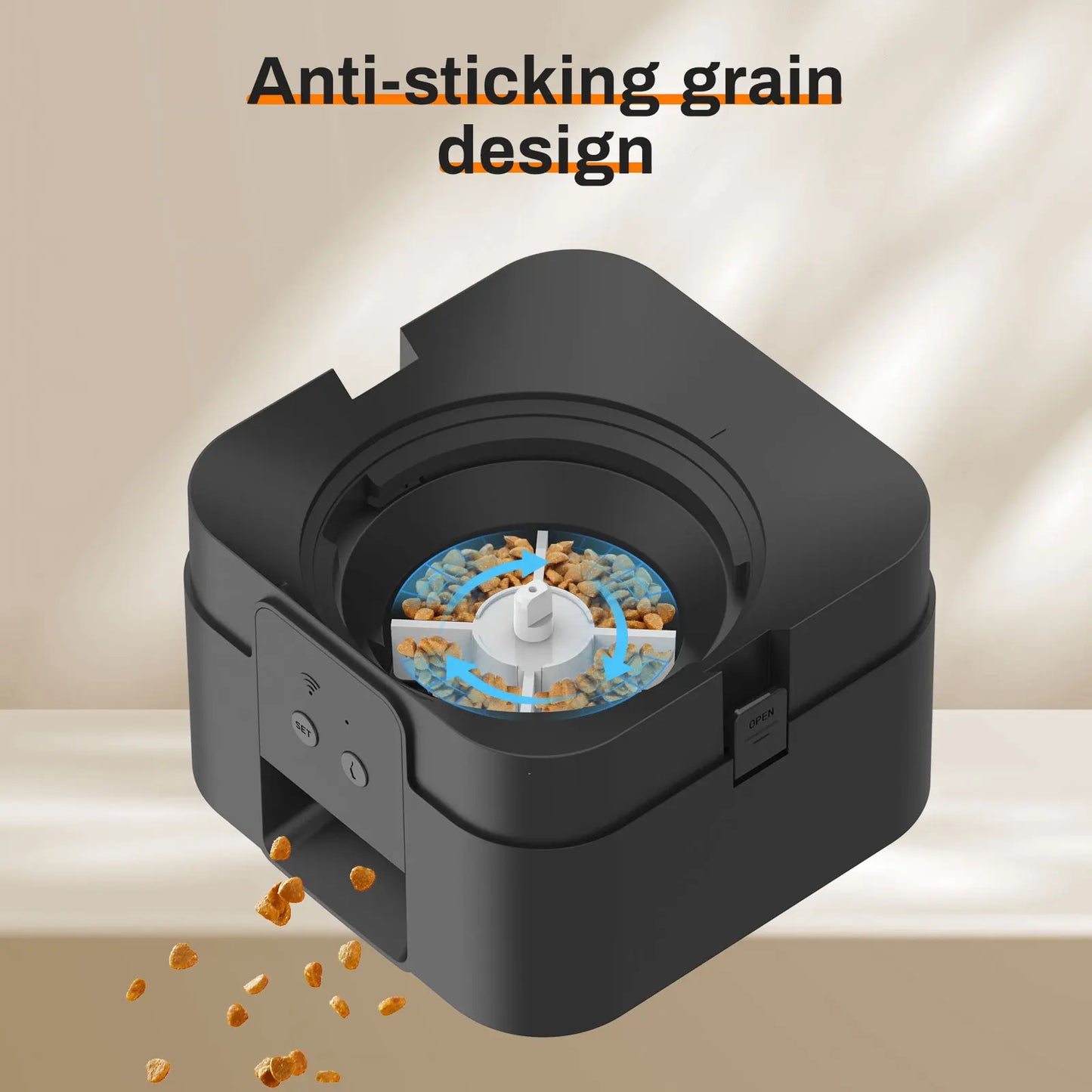 "Smart Pet Feeder for Cats & Dogs | Automatic Food Dispenser with Timer & App Control – Stylish Design & Large Capacity"