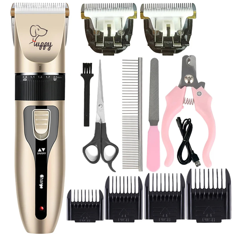 Professional Cordless Pet Clipper Kit | Dog, Cat & Rabbit Hair Trimmer Set