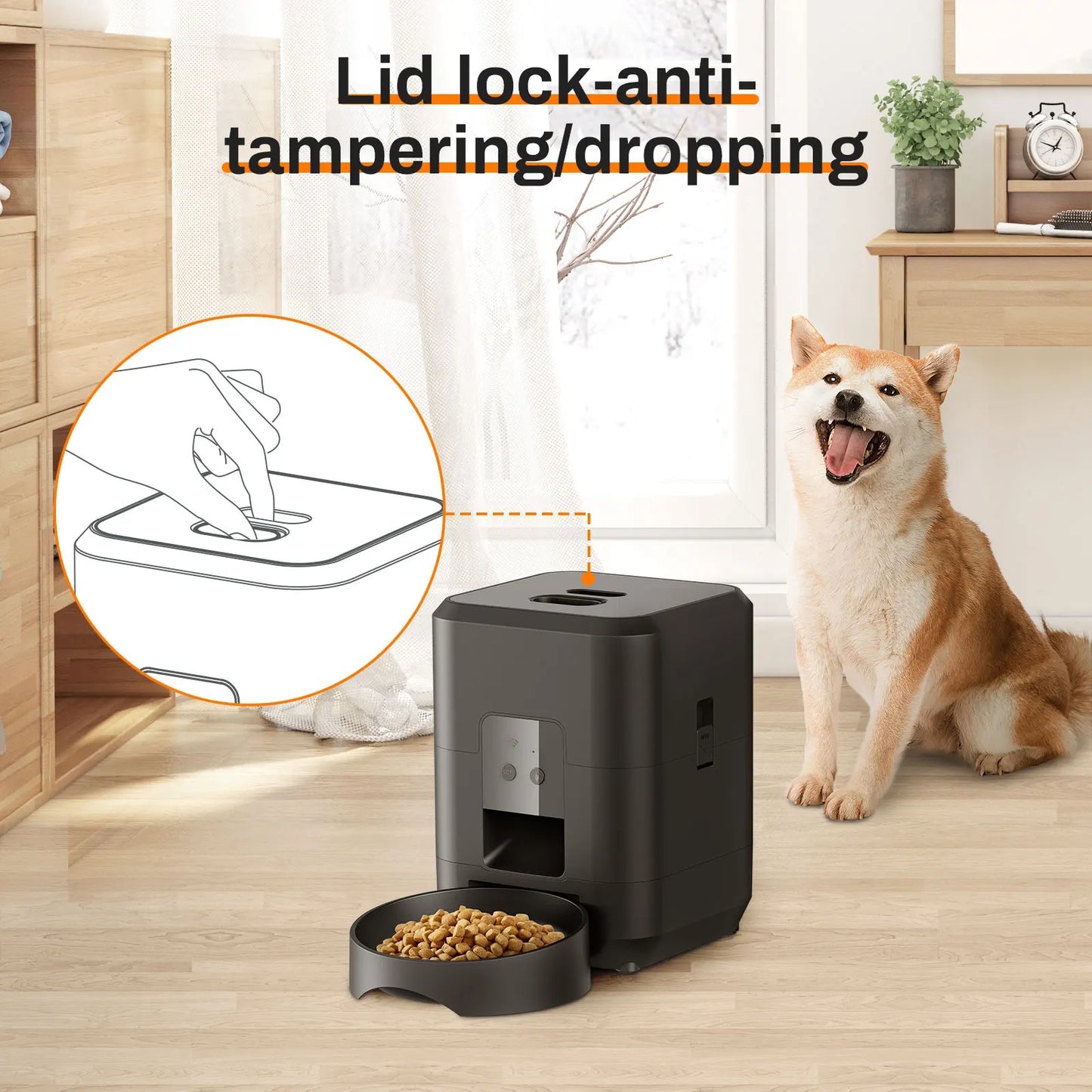 "Smart Pet Feeder for Cats & Dogs | Automatic Food Dispenser with Timer & App Control – Stylish Design & Large Capacity"