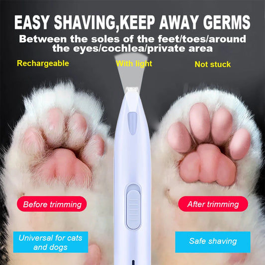Professional Rechargeable Pet Trimmer | For Dog & Cat Paws, Face, Ears