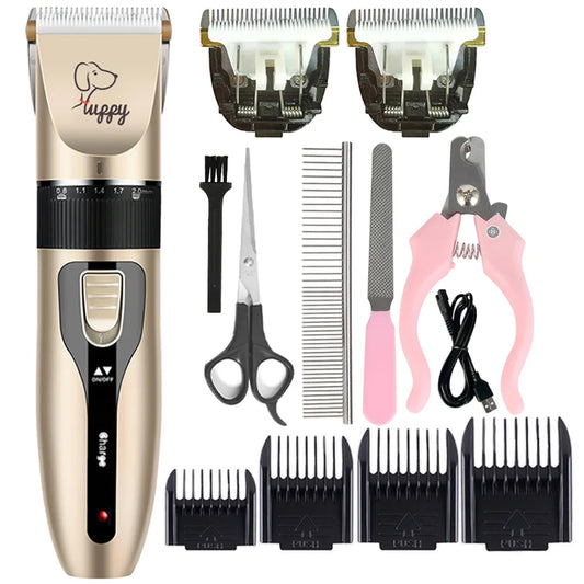 Professional Cordless Pet Clipper Kit | Dog, Cat & Rabbit Hair Trimmer Set